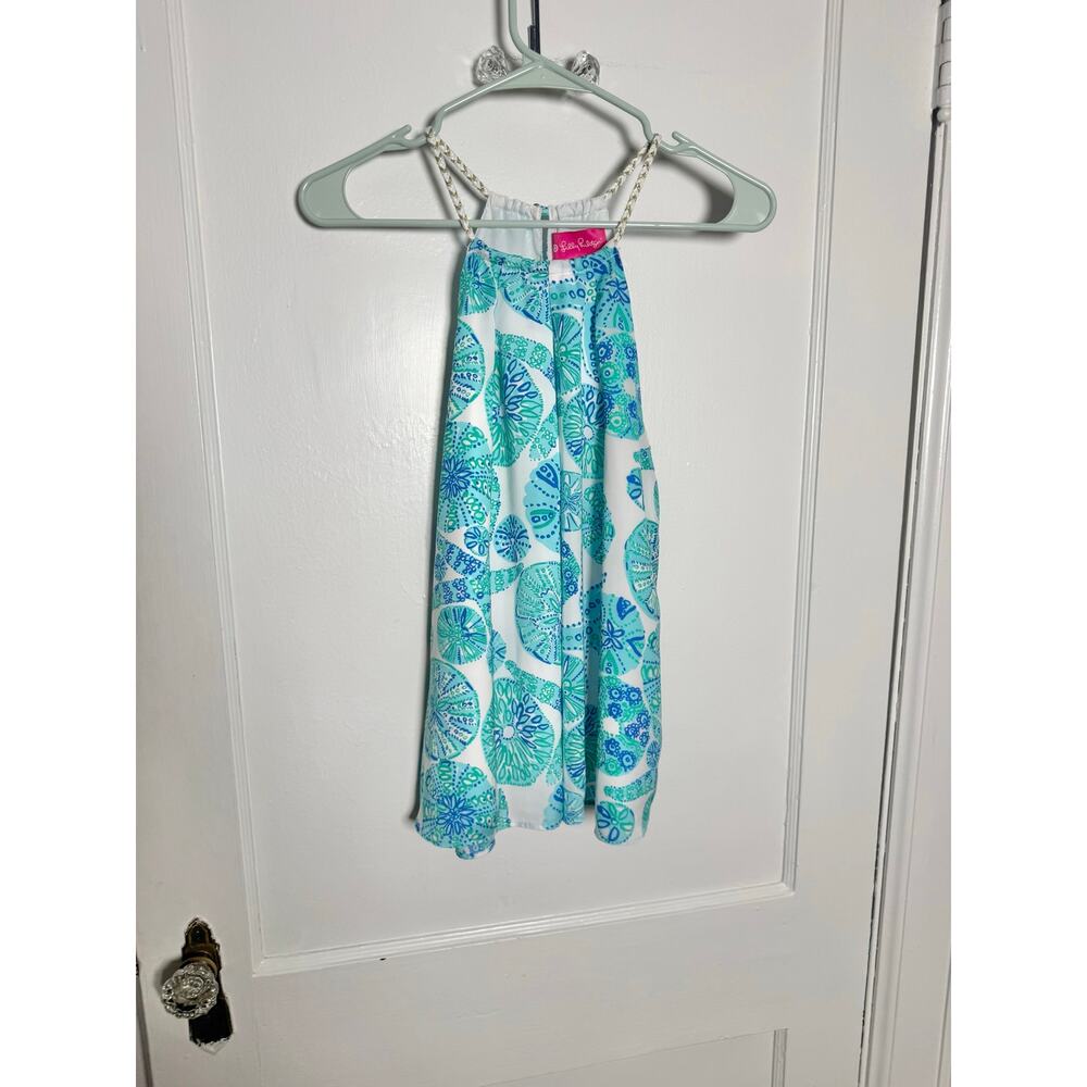 Lilly Pulitzer x Target Bowen Blue White Beach Palm Halter Tank Cami Top Small